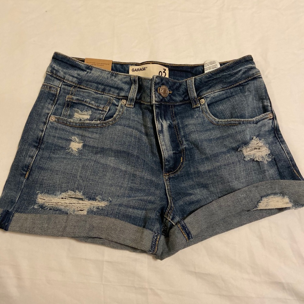 BRAND NEW Garage Distressed Jean Shorts